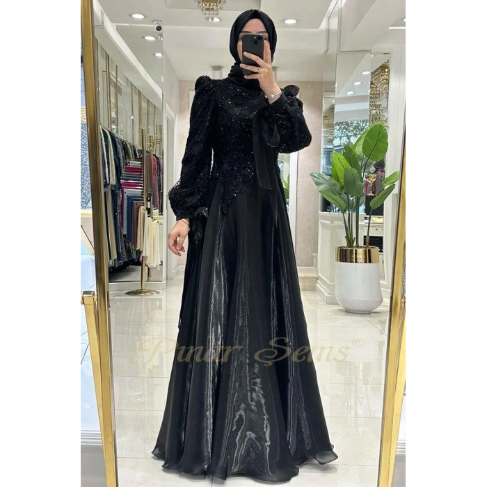 Pınar Şems Beylem Abiye Siyah