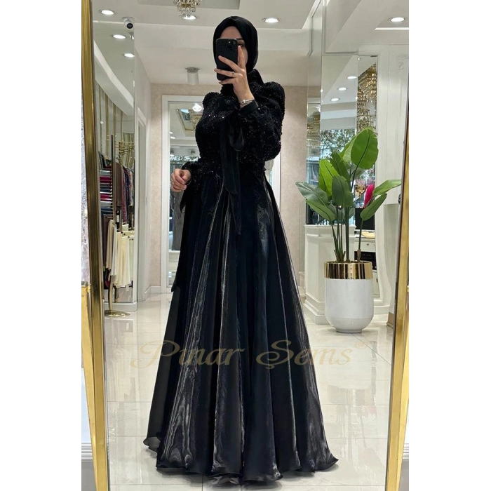 Pınar Şems Beylem Abiye Siyah