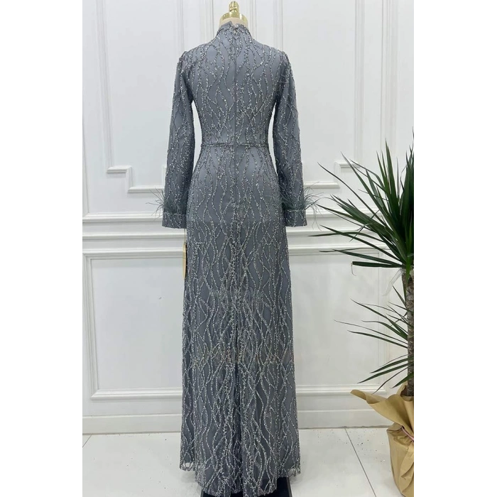 Pınar Şems Çisil Abiye Antrasit