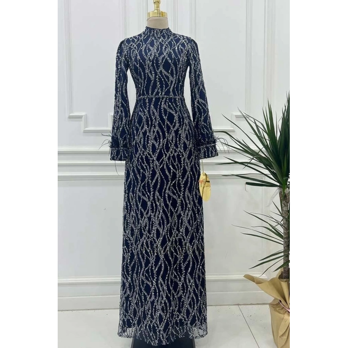 Pınar Şems Çisil Abiye Lacivert