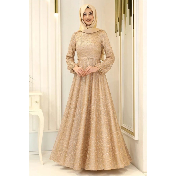 Pınar Şems Dalya Abiye Gold