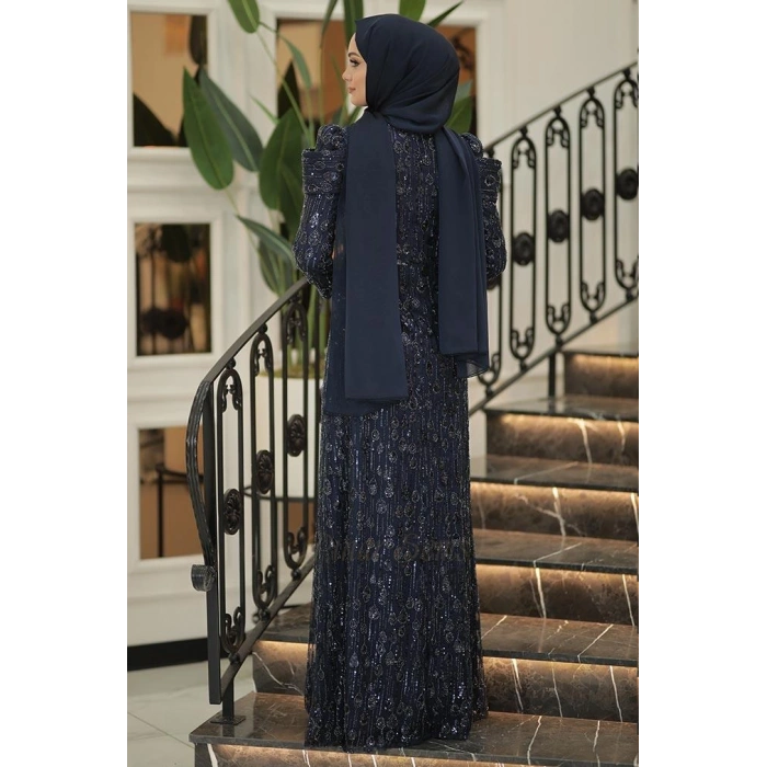 Pınar Şems Damla Abiye Lacivert