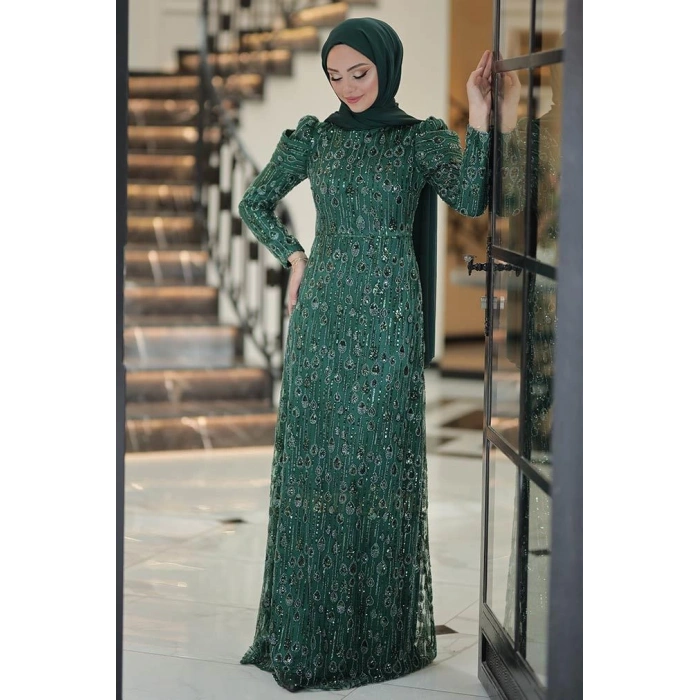 Pınar Şems Damla Abiye Zümrüt