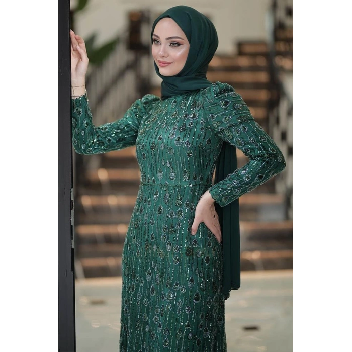 Pınar Şems Damla Abiye Zümrüt