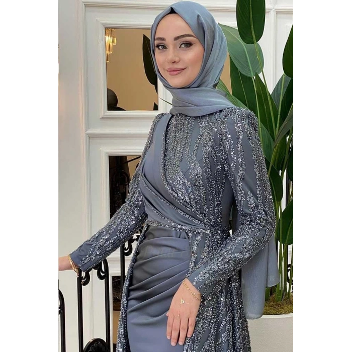 Pınar Şems Dilara Abiye Antrasit