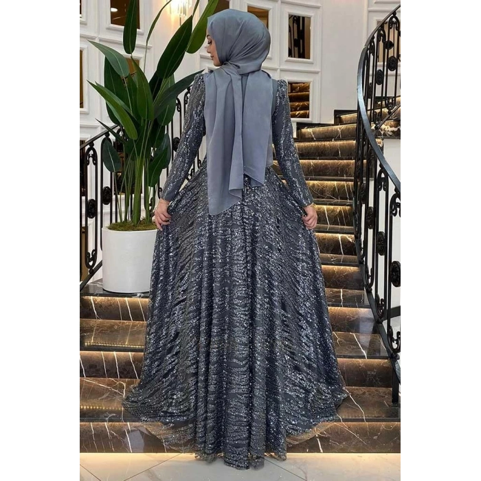 Pınar Şems Dilara Abiye Antrasit