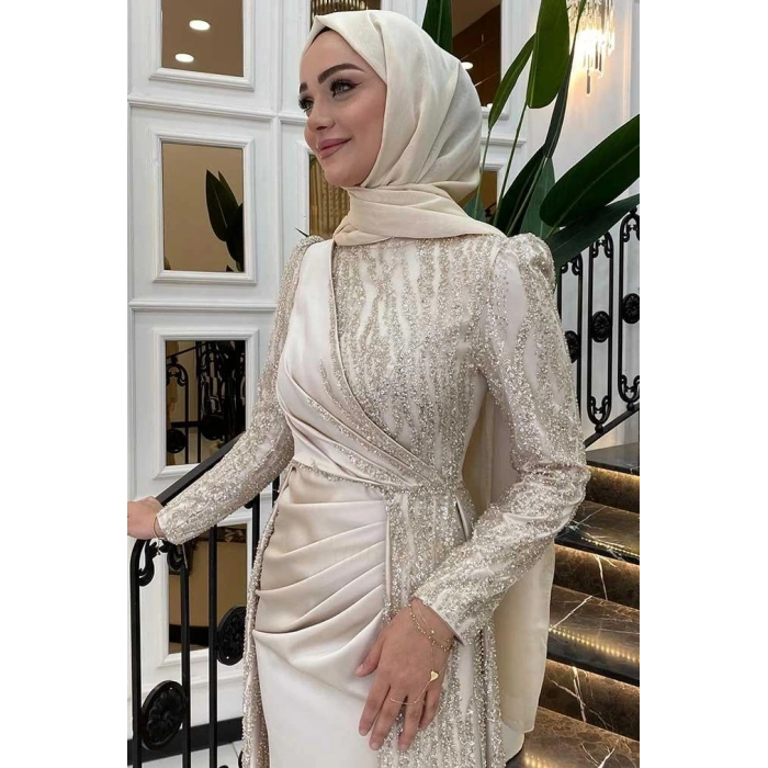 Pınar Şems Dilara Abiye Gold