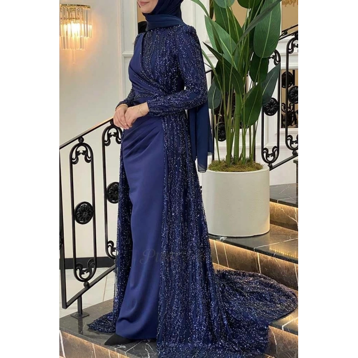 Pınar Şems Dilara Abiye Lacivert