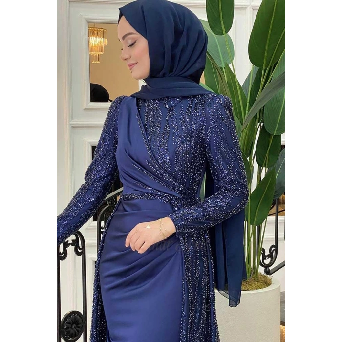 Pınar Şems Dilara Abiye Lacivert