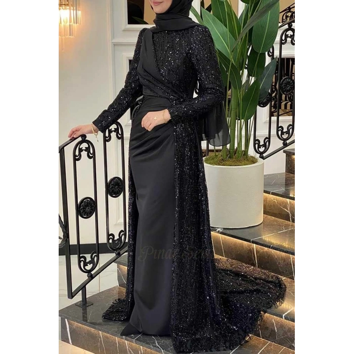 Pınar Şems Dilara Abiye Siyah