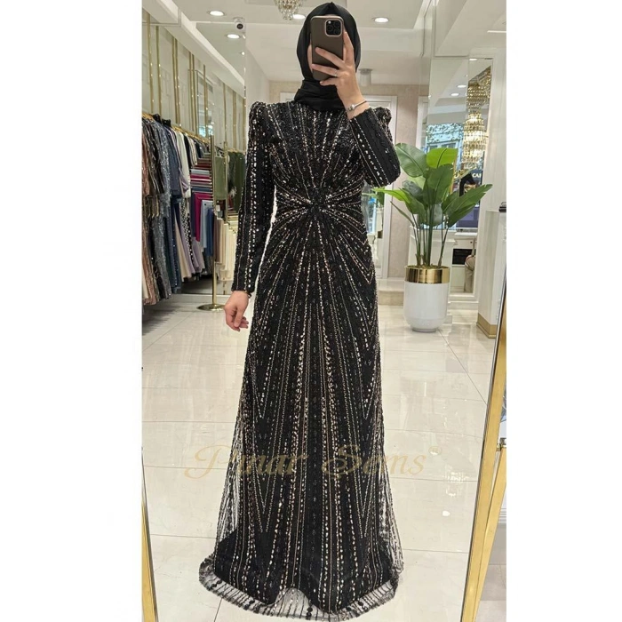 Pınar Şems Elara Abiye Siyah