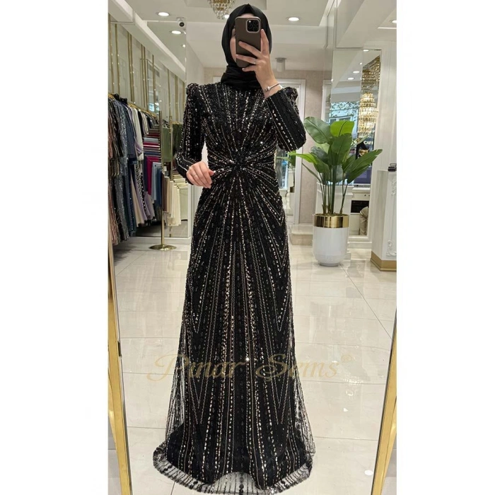 Pınar Şems Elara Abiye Siyah