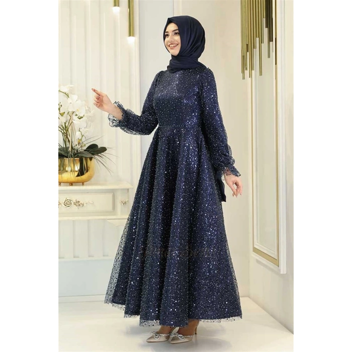 Pınar Şems Elif Abiye Lacivert