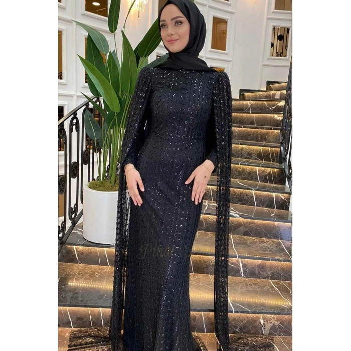 Pınar Şems Elmira Abiye Siyah