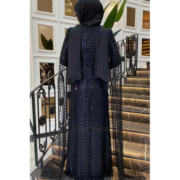 Pınar Şems Elmira Abiye Siyah