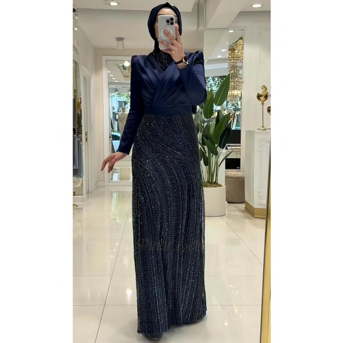 Pınar Şems Erçil Abiye Lacivert