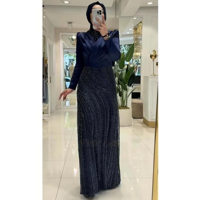 Pınar Şems Erçil Abiye Lacivert