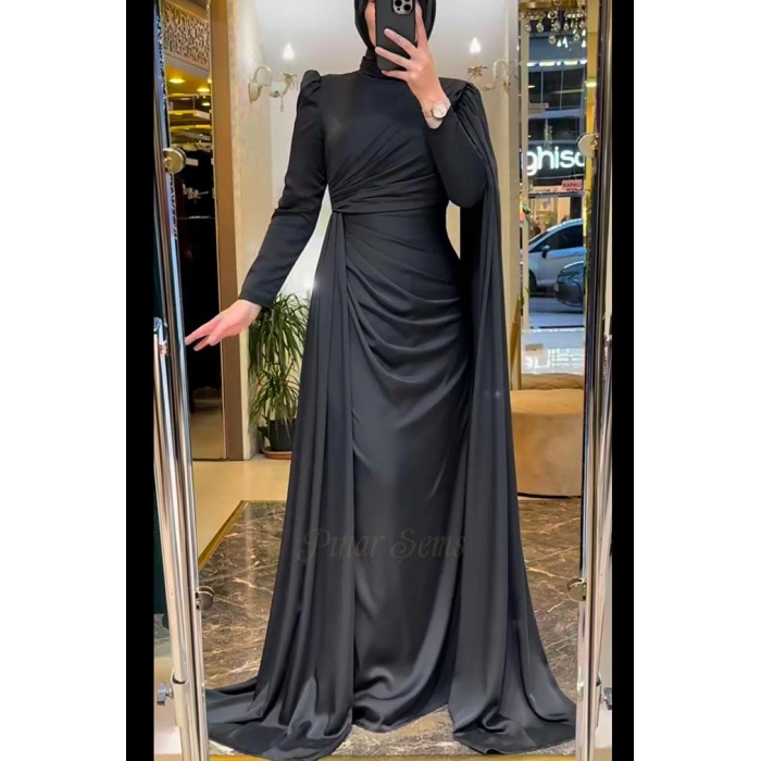 Pınar Şems Esin Abiye Siyah