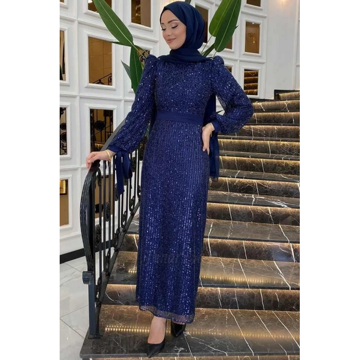 Pınar Şems Evla Abiye Lacivert