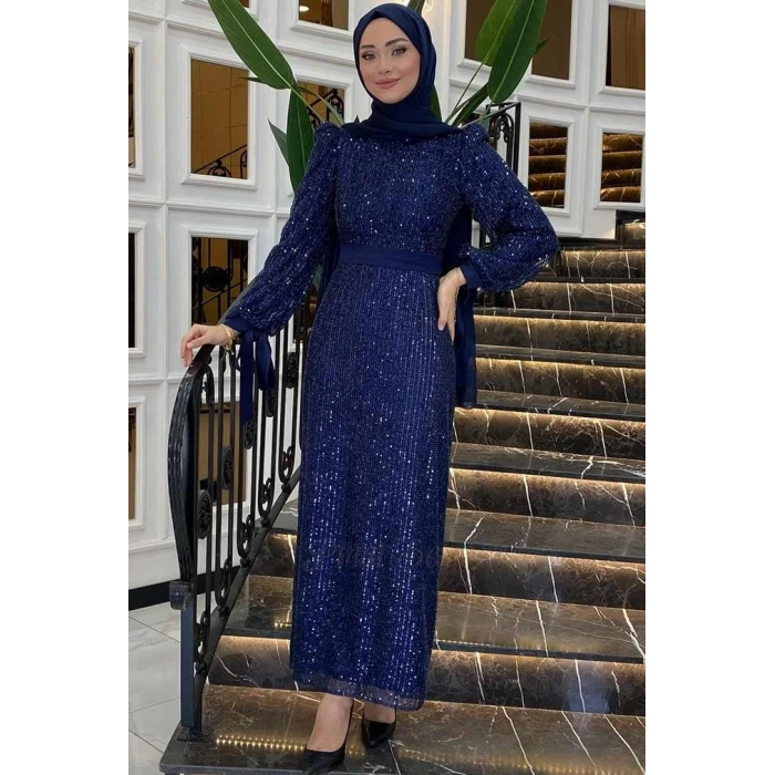 Pınar Şems Evla Abiye Lacivert