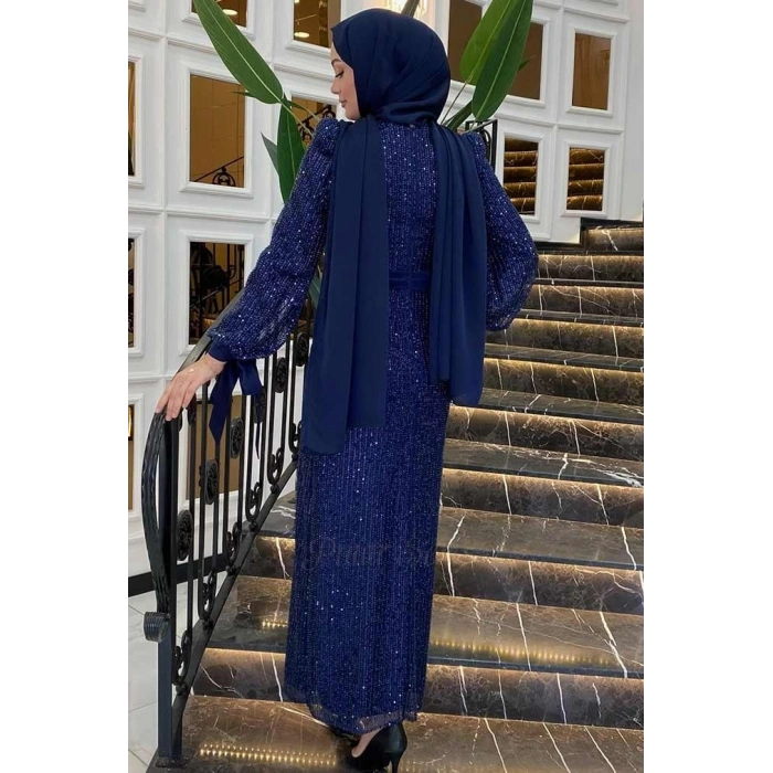 Pınar Şems Evla Abiye Lacivert