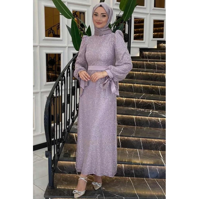 Pınar Şems Evla Abiye Lila