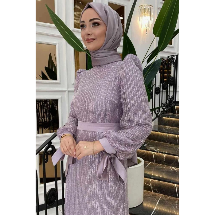 Pınar Şems Evla Abiye Lila