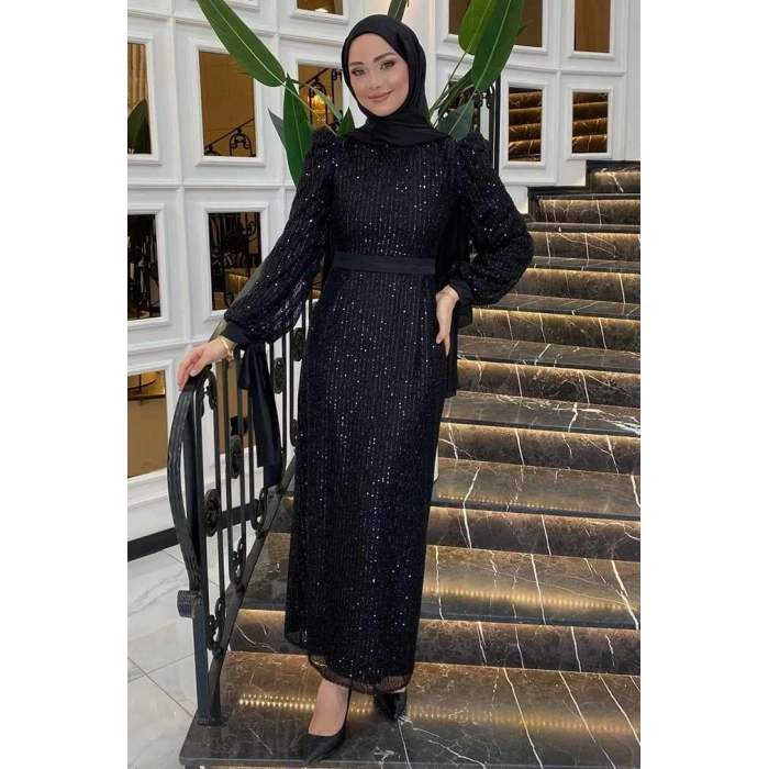 Pınar Şems Evla Abiye Siyah