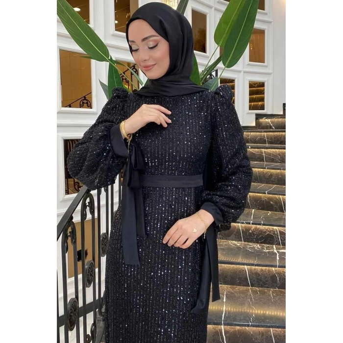 Pınar Şems Evla Abiye Siyah