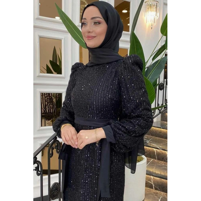 Pınar Şems Evla Abiye Siyah