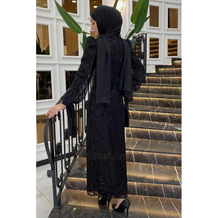 Pınar Şems Evla Abiye Siyah