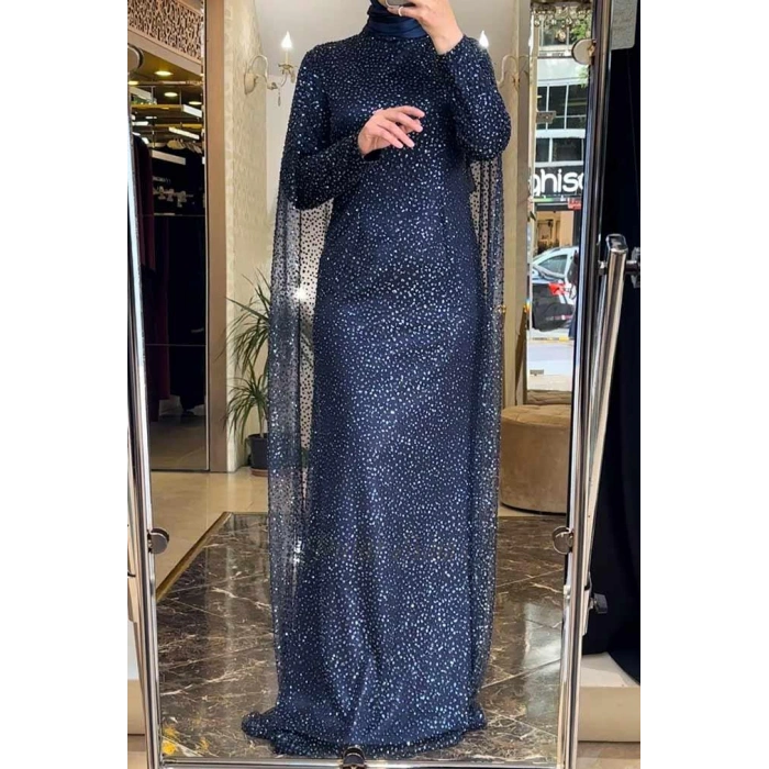 Pınar Şems Eyşan Abiye Lacivert