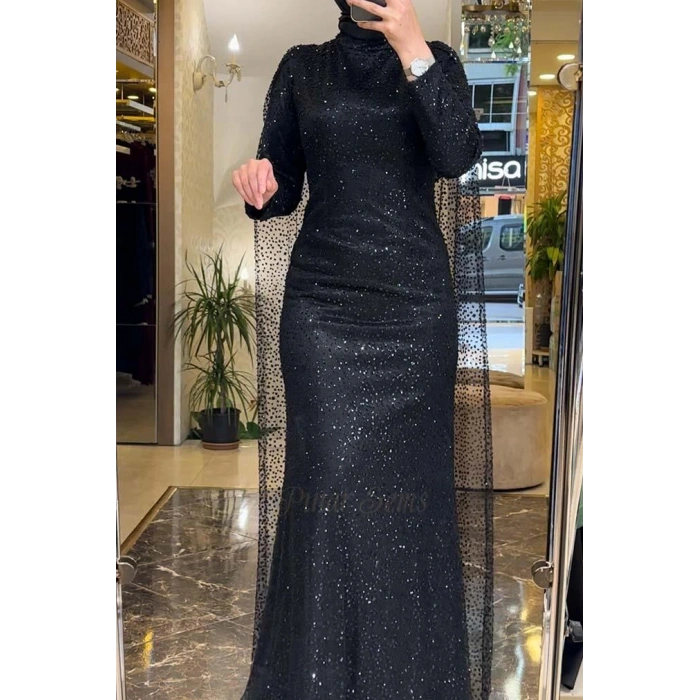 Pınar Şems Eyşan Abiye Siyah