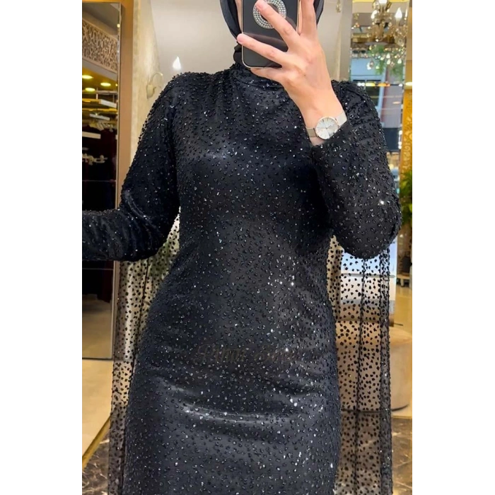 Pınar Şems Eyşan Abiye Siyah