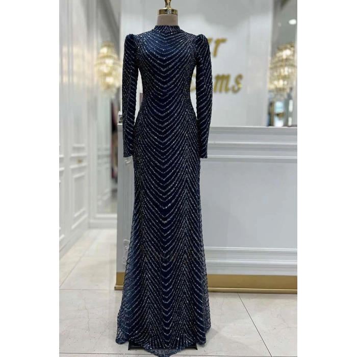 Pınar Şems Feris Abiye Lacivert