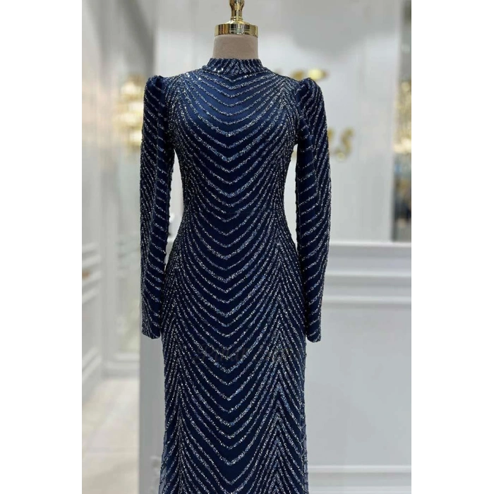 Pınar Şems Feris Abiye Lacivert