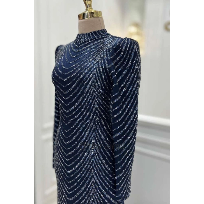 Pınar Şems Feris Abiye Lacivert