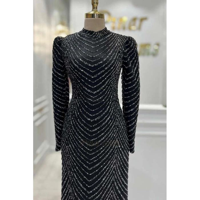 Pınar Şems Feris Abiye Siyah