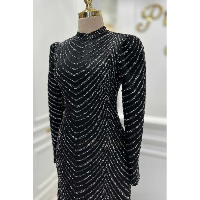 Pınar Şems Feris Abiye Siyah