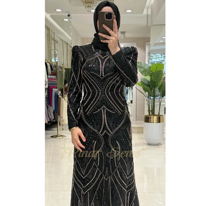 Pınar Şems Gökçe Abiye Siyah