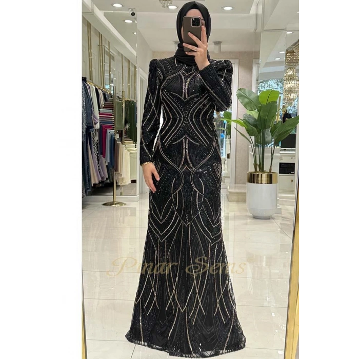 Pınar Şems Gökçe Abiye Siyah