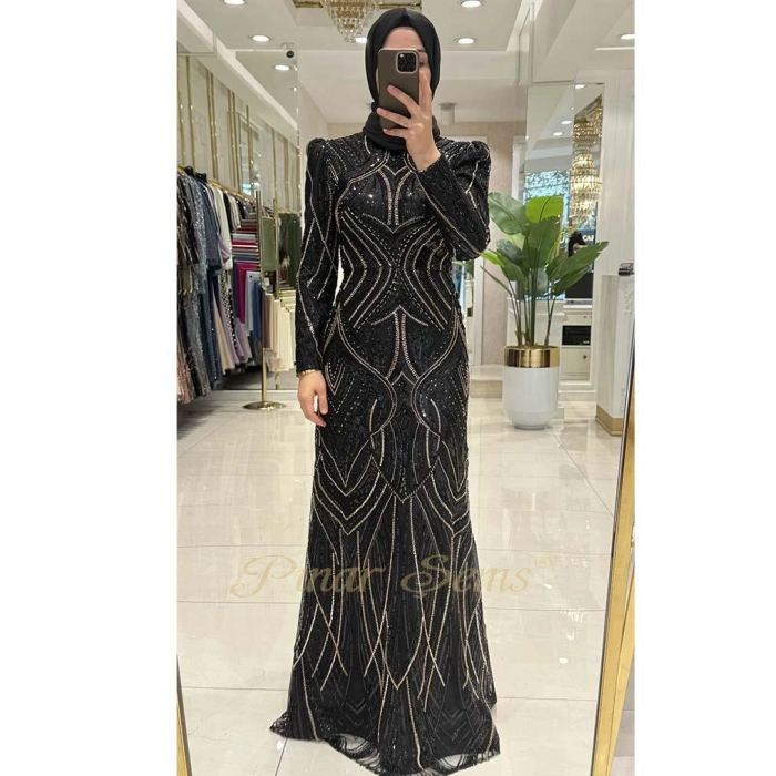 Pınar Şems Gökçe Abiye Siyah