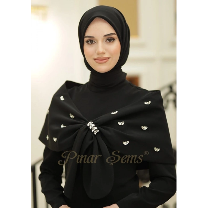 Pınar Şems Gülsu Abiye Siyah
