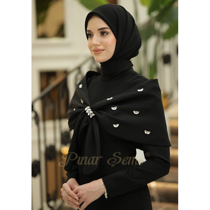 Pınar Şems Gülsu Abiye Siyah