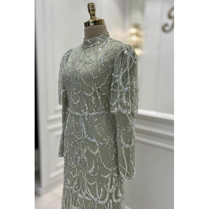 Pınar Şems Güzel Abiye Çağla Yeşili