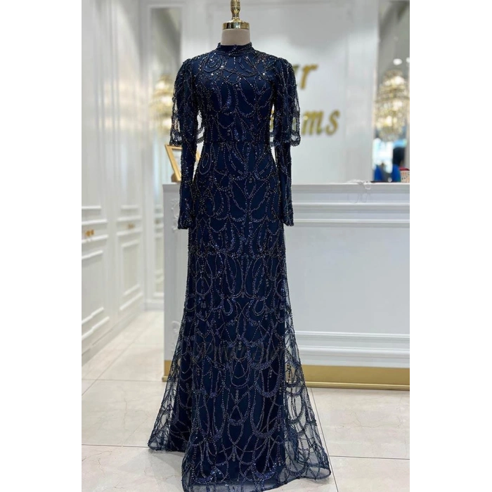 Pınar Şems Güzel Abiye Lacivert