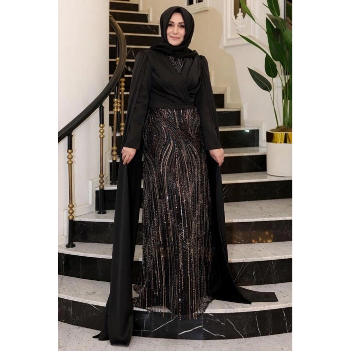 Pınar Şems Güzin Abiye Siyah