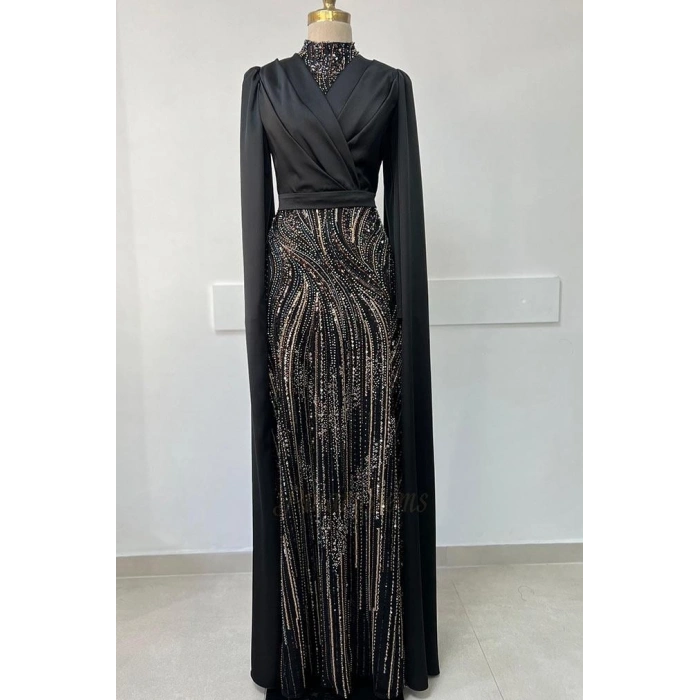 Pınar Şems Güzin Abiye Siyah