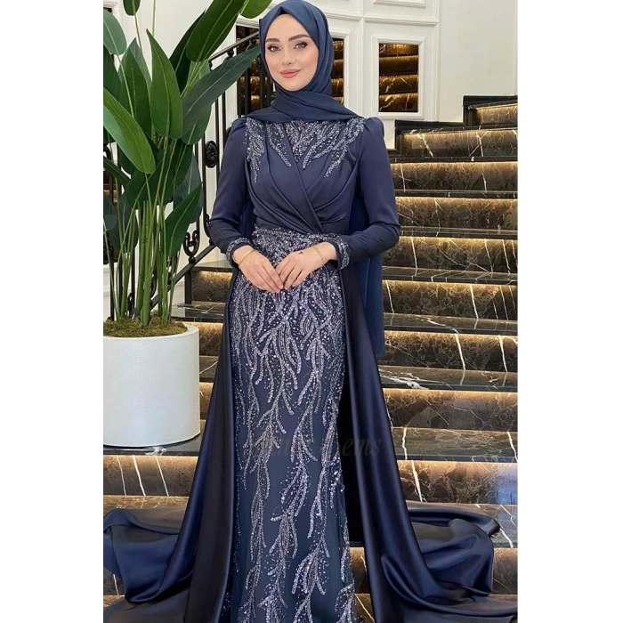 Pınar Şems Hafsa Abiye İndigo