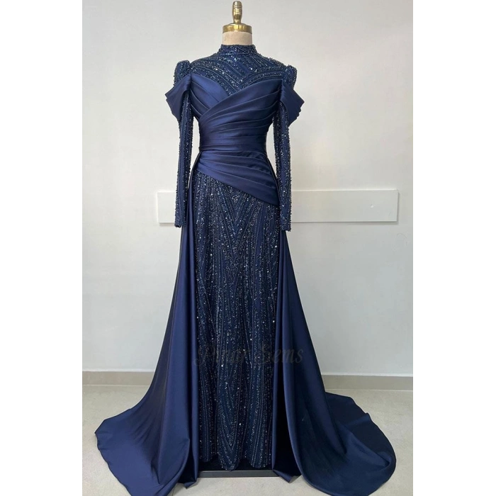 Pınar Şems Handan Abiye Lacivert